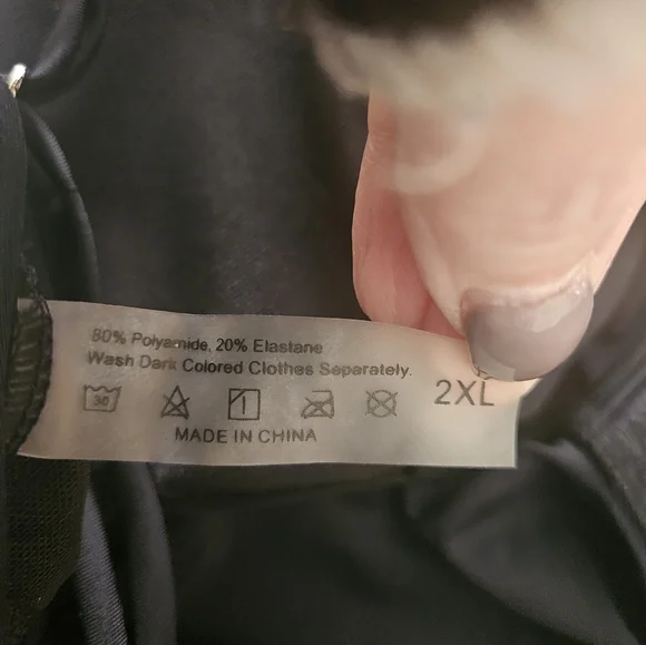 SHEIN Black Swim Dress 2X Summer Swim Vacation T-2406 - Picture 7 of 7